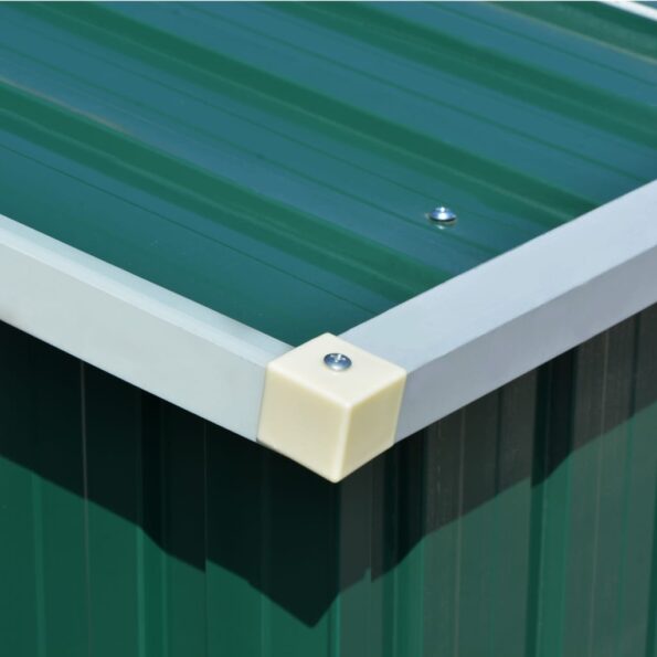 vidaXL Záhradná kôlňa 257x298x178 cm, kov, zelená – Obrázok 4