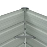 vidaXL Vyvýšený záhradný záhon, pozinkovaná oceľ 100x40x45 cm, zelený – Obrázok 7