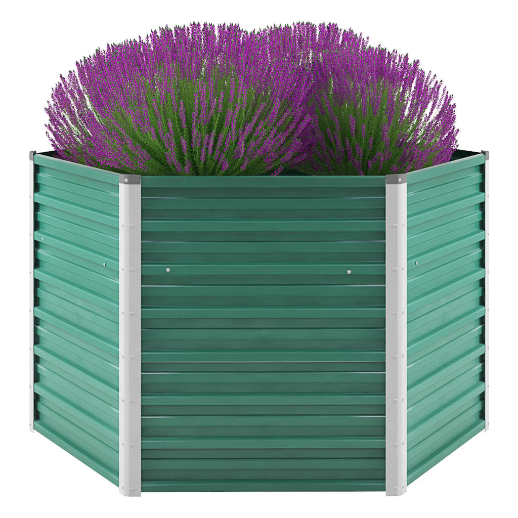VXL8718475709107_a_en_hd_1.jpg vidaXL Vyvýšený záhradný záhon, pozinkovaná oceľ 129x129x77 cm, zelený – Obrázok 1