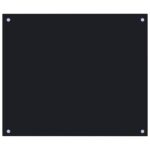 vidaXL Kuchynská zástena, čierna 70x60 cm, tvrdené sklo – Obrázok 2