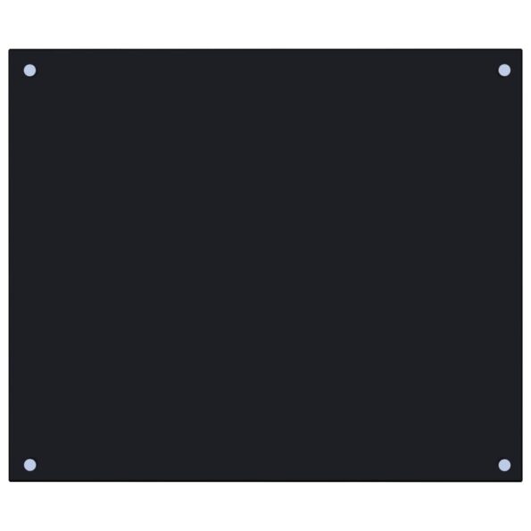 vidaXL Kuchynská zástena, čierna 70x60 cm, tvrdené sklo – Obrázok 2