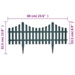 vidaXL Trávnikové lemy 17 ks, 10 m, zelené – Obrázok 9