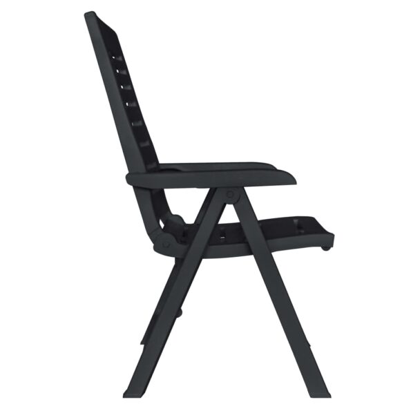 vidaXL 9-dielna vonkajšia jedálenská súprava antracitová plastová – Obrázok 4