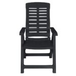 vidaXL 9-dielna vonkajšia jedálenská súprava antracitová plastová – Obrázok 5