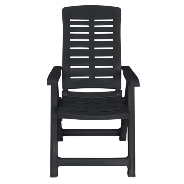 vidaXL 9-dielna vonkajšia jedálenská súprava antracitová plastová – Obrázok 5