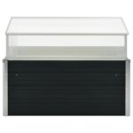 vidaXL Skleník antracitový 100x100x77 cm pozinkovaná oceľ – Obrázok 3