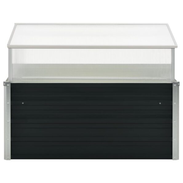 vidaXL Skleník antracitový 100x100x77 cm pozinkovaná oceľ – Obrázok 3