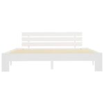 vidaXL Posteľný rám biely masívne borovicové drevo 180x200 cm – Obrázok 3