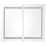 vidaXL LED kúpeľňová zrkadlová skrinka 80x12,2x68 cm – Obrázok 3