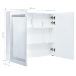 vidaXL LED kúpeľňová zrkadlová skrinka 80x12,2x68 cm – Obrázok 8