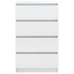 vidaXL Komoda, lesklá biela 60x35x98,5 cm, kompozitné drevo – Obrázok 4