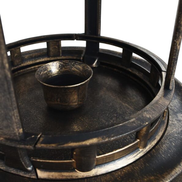 vidaXL Dekoratívny kúpeľ pre vtáky so solárnymi LED svetlami plastový – Obrázok 4