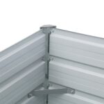 vidaXL Vyvýšený záhradný záhon, pozinkovaná oceľ 480x80x77cm, antracit – Obrázok 5