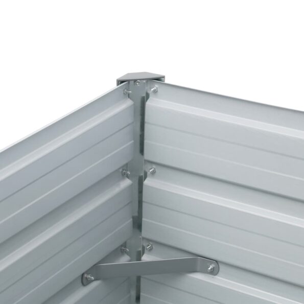 vidaXL Vyvýšený záhradný záhon, pozinkovaná oceľ 480x80x77cm, antracit – Obrázok 5