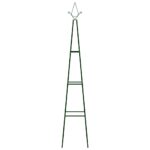 vidaXL Stojany na popínavé kvety 2 ks, tmavozelené 35x35x195cm, železo – Obrázok 2