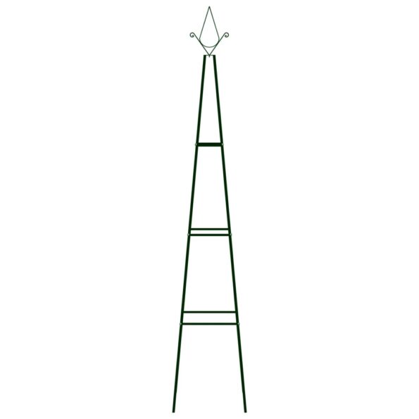 vidaXL Stojany na popínavé kvety 2 ks, tmavozelené 35x35x195cm, železo – Obrázok 2