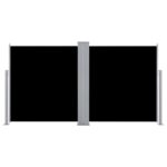 vidaXL Zaťahovacia bočná markíza, čierna 120x600 cm – Obrázok 5