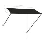 vidaXL Zaťahovacia markíza s LED 300x150 cm antracitová – Obrázok 9