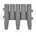 vidaXL Obruba trávnika 36 ks sivá 10 m PP – Obrázok 7