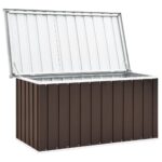 vidaXL Záhradný úložný box hnedý 129x67x65 cm – Obrázok 3