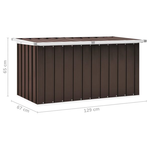 vidaXL Záhradný úložný box hnedý 129x67x65 cm – Obrázok 8