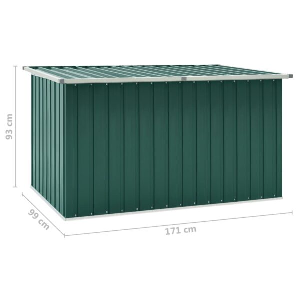 vidaXL Záhradný úložný box zelený 171x99x93 cm – Obrázok 8