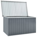 vidaXL Záhradný úložný box sivý 171x99x93 cm – Obrázok 3