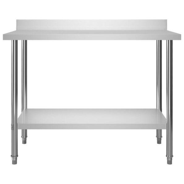 vidaXL Kuchynský pracovný stôl, prístenný 120x60x93 cm, oceľ – Obrázok 3