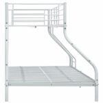 vidaXL Rám poschodovej postele biely kovový 140x200/90x200 cm – Obrázok 3