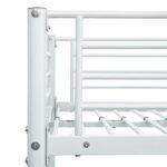 vidaXL Rám poschodovej postele biely kovový 140x200/90x200 cm – Obrázok 4
