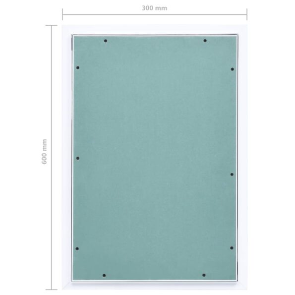 vidaXL Prístupový panel s hliníkovým rámom a sadrokartónom 300x600 mm – Obrázok 9