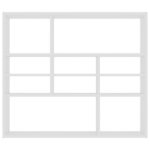 vidaXL Nástenná polica, biela 90x16x78 cm, kompozitné drevo – Obrázok 4