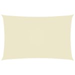 vidaXL Tieniaca plachta, oxford, obdĺžniková 3x6 m, krémová