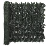 vidaXL Balkónová markíza s tmavozelenými listami 300x75 cm