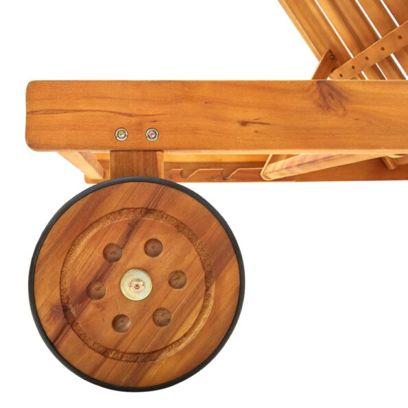 vidaXL Záhradné ležadlo s podložkou akáciový masív – Obrázok 7