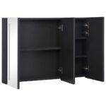 vidaXL LED kúpeľňová zrkadlová skrinka 89x14x62 cm – Obrázok 5