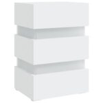 vidaXL Nočný stolík s LED, biely 45x35x67 cm, kompozitné drevo – Obrázok 7