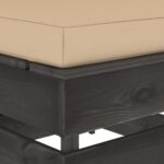 vidaXL Sekčná stredová pohovka s vankúšmi sivá impregnované drevo – Obrázok 5