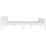 vidaXL Posteľný rám borovicový masív biely 200x200 cm – Obrázok 3