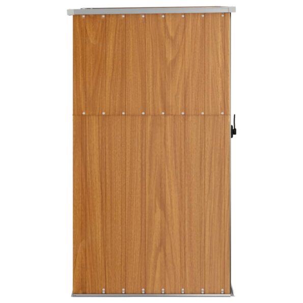 VXL8720286512838_g_en_hd_2.jpg vidaXL Záhradná kôlňa na náradie, hnedá 88x89x161 cm, pozinkovaná oceľ – Obrázok 4