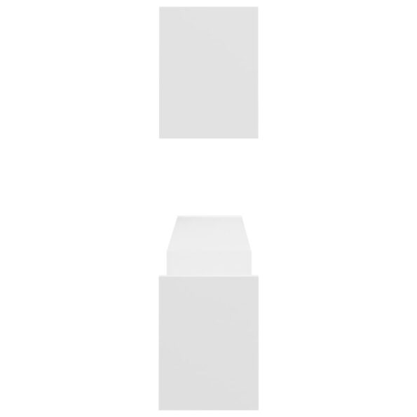 vidaXL Nástenné police 2 ks, biele 100x15x20 cm, kompozitné drevo – Obrázok 6