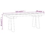 vidaXL Záhradná lavička 110 cm impregnované borovicové drevo – Obrázok 7