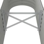 vidaXL Vyvýšený záhradný záhon pozinkovaná oceľ 152x40x36 cm sivý – Obrázok 5