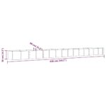 vidaXL Vyvýšený záhradný záhon práškovaná oceľ 620x80x36 cm sivý – Obrázok 6