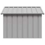 vidaXL Búda pre psa sivá 116,5x103x81,5 cm pozinkovaná oceľ – Obrázok 3