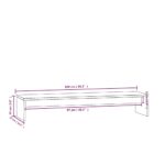 vidaXL Stojan na monitor 100x27x15 cm masívna borovica – Obrázok 8