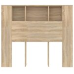 vidaXL Čelo postele so skrinkou dub sonoma 120x18,5x102,5 cm – Obrázok 4