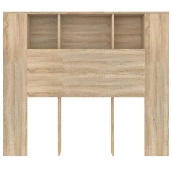 vidaXL Čelo postele so skrinkou dub sonoma 120x18,5x102,5 cm – Obrázok 4