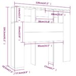vidaXL Čelo postele so skrinkou dub sonoma 120x18,5x102,5 cm – Obrázok 6