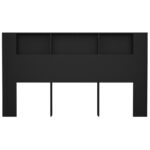 vidaXL Čelo postele so skrinkou čierne 180x18,5x104,5 cm – Obrázok 4